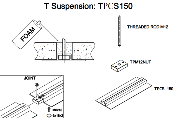 Ceiling Suspension Aluminium T Profile