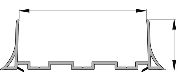 PVC U-Profile Two Side Kerb