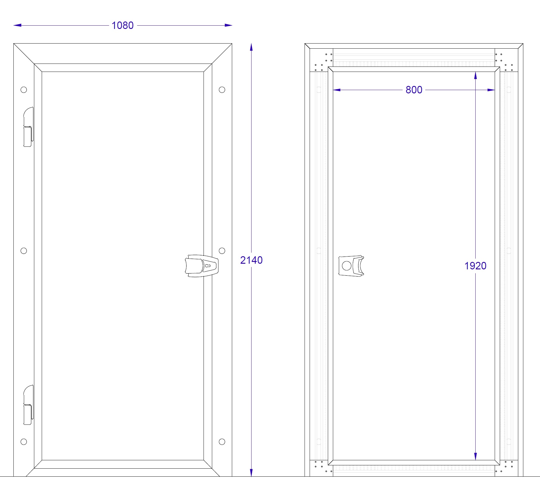 Freezer Hinged Door 800W x 1920H mm - Trusty Parts ltd