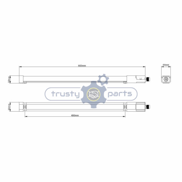 KSR KSR9835 LED Batten 4K 1735lm 15W 2ft