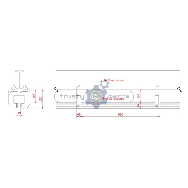 MEAT RAIL DRAWING