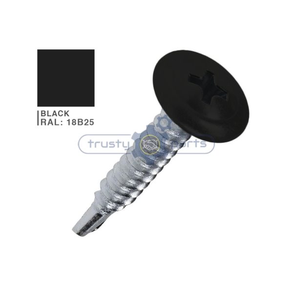 SELF DRILLING LOW PROFILE WAFER SCREWS Black