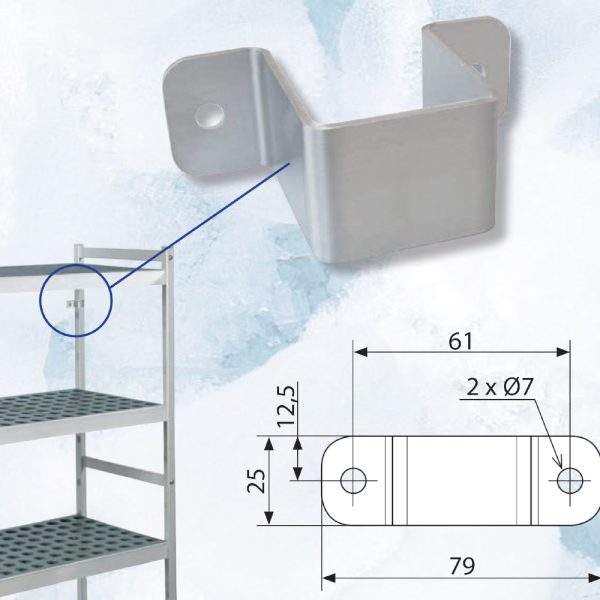 SHELVING WALL BRACKET for Fermostock shelving system