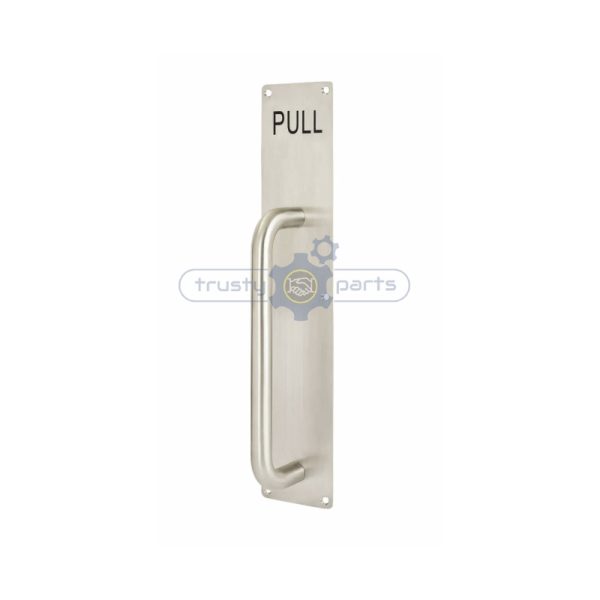 D-Bar Door Pull Handle on Plate Stainless Steel