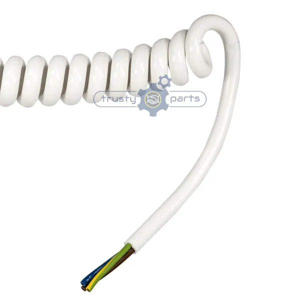 Extendable electrical curly cable, length adjustable